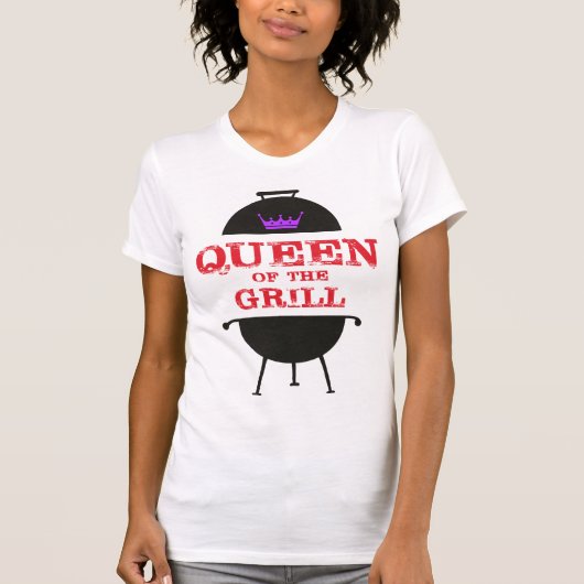 Königin des Grills, Lila kronenrot T-Shirt (Vorderseite)