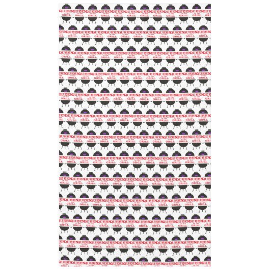 Königin des Grills, Lila kronenrot Tischdecke (Vorderseite)