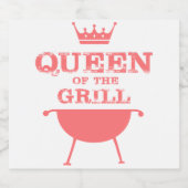 Königin des Grills, rosa Bierflaschenetikett (Einzelnes Label)