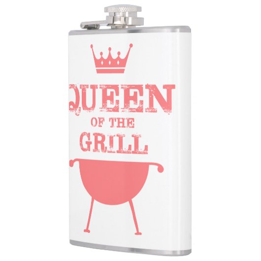 Königin des Grills, rosa Flachmann (Links)