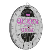 Königin des Grills, rosa Kronenrosa Dartscheibe (Vorderseite Links)