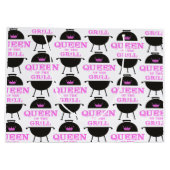 Königin des Grills, rosa Kronenrosa Große Geschenktüte (Rückseite)