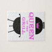 Königin des Grills, rosa Kronenrosa Puzzle (Horizontal)