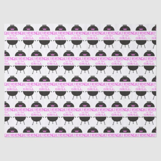 Königin des Grills, rosa Kronenrosa Seidenpapier (Vorderseite)