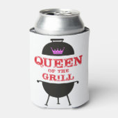Königin des Grills, rosa Kronenrot Dosenkühler (Kanne Vorderseite)