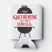 Königin des Grills, rosa Kronenrot Dosenkühler (Rückseite)