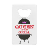 Königin des Grills, rosa Kronenrot Geldbeutel Flaschenöffner (Rückseite)