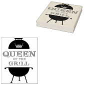 Königin des Grills, rosa Kronenrot Gummistempel (Stempel)