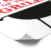 Königin des Grills, rosa Kronenrot Poster (Ecke)