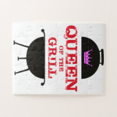 Königin des Grills, rosa Kronenrot Puzzle (Horizontal)