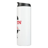 Königin des Grills, rosa Kronenrot Thermosbecher (Nach rechts gedreht)