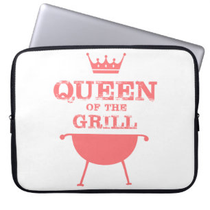 Königin des Grills, rosa Laptopschutzhülle