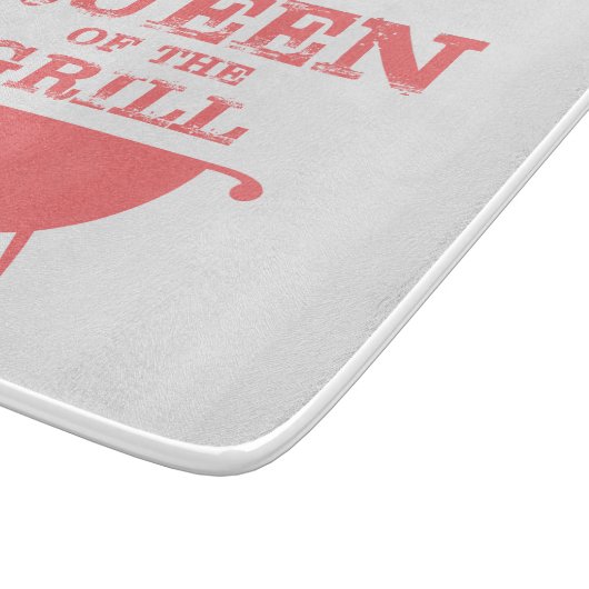 Königin des Grills, rosa Schneidebrett (Ecke)