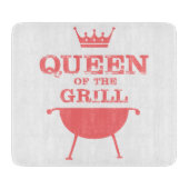 Königin des Grills, rosa Schneidebrett (Vorderseite)