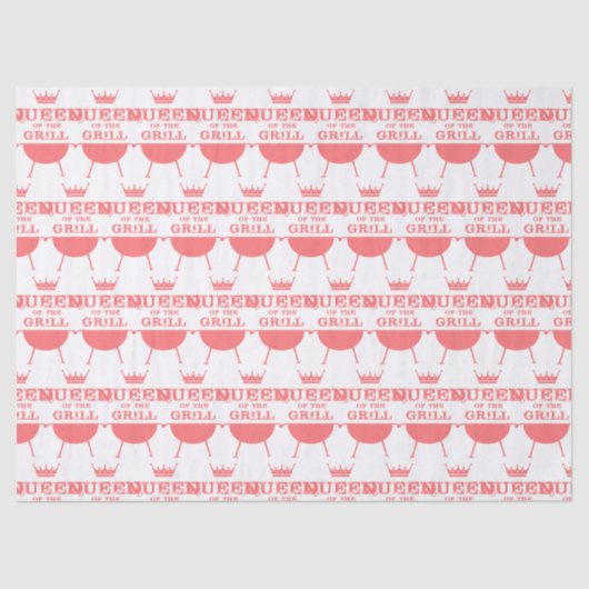 Königin des Grills, rosa Seidenpapier (Vorderseite)