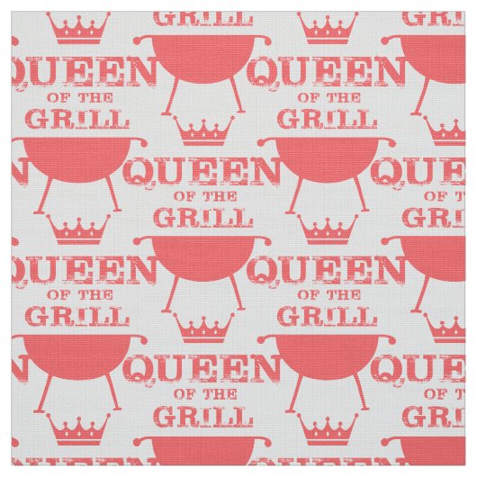 Königin des Grills, rosa Stoff (Muster)