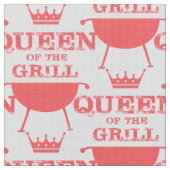 Königin des Grills, rosa Stoff (Nahaufnahme)