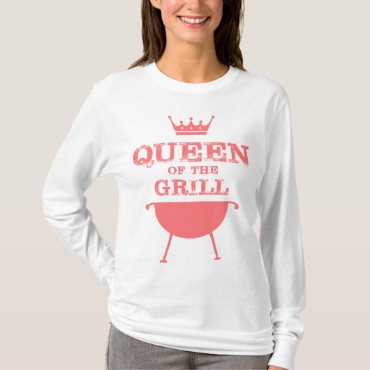 Königin des Grills, rosa T-Shirt (Vorderseite)
