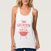 Königin des Grills, rosa Tank Top (Vorderseite)