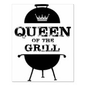 Königin des Grills, schwarz-rosa Krone Gummistempel (Prägung)