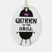 Königin des Grills, schwarz-rosa Krone Keramik Ornament (Rechts)