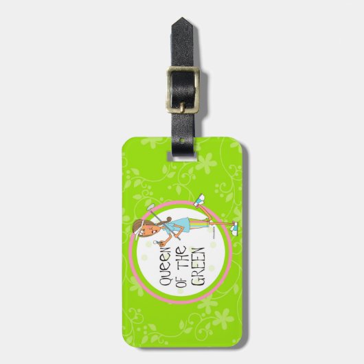 Königin des Grüns Gepäckanhänger (Vorderseite vertikal)