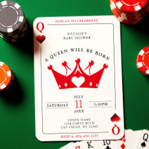 Königin des Heart Casino Poker Card Girl Babydusch