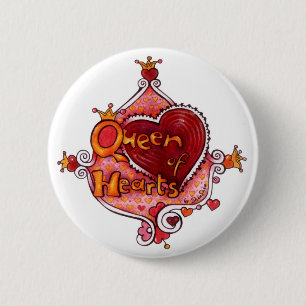 Königin des Herz-Knopfes Button