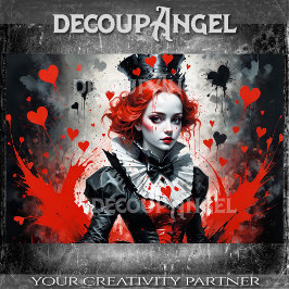 Königin des Herzens #1 Hor - Decoupage- Seidenpapier