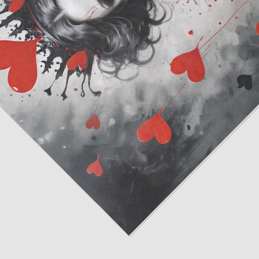 Königin des Herzens #2 - Decoupage- Seidenpapier (Detail)