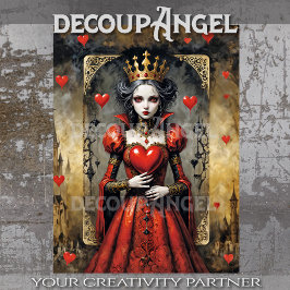 Königin des Herzens #4 Decoupage Seidenpapier