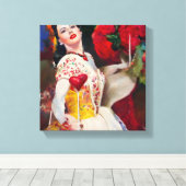 Königin des Herzens AI Gemälde Leinwanddruck (Insitu (Holzboden))