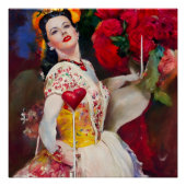 Königin des Herzens AI Gemälde Poster (Vorderseite)