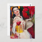 Königin des Herzens AI Gemälde Postkarte (Vorne/Hinten)
