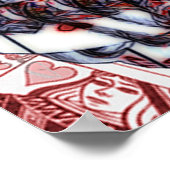 Königin des Herzens (Alice-in-Wonderland) Poster (Ecke)