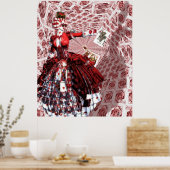 Königin des Herzens (Alice-in-Wonderland) Poster (Küche)