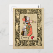 Königin des Herzens, Alice's Adventures in Wunderl Postkarte (Vorne/Hinten)