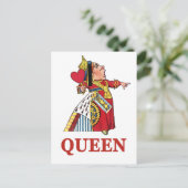 Königin des Herzens aus der Alice im Wunderland Postkarte (Stehend Vorderseite)