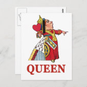 Königin des Herzens aus der Alice im Wunderland Postkarte (Vorne/Hinten)