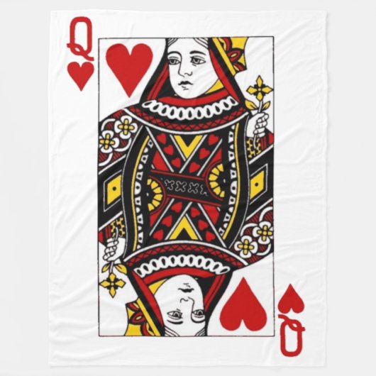 Königin des Herzens Fleecedecke (Vorderseite)