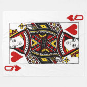 Königin des Herzens Fleecedecke (Vorderseite (Horizontal))