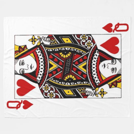 Königin des Herzens Fleecedecke (Vorderseite (Horizontal))