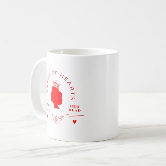 Königin des Herzens Kaffeetasse (Vorderseite Links)
