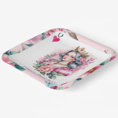 Königin des Herzens Kartenspielen Rosa Brautparty Pappteller (Gewinkelt)