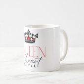 Königin des Herzens Krone Kaffeetasse (VorderseiteRechts)