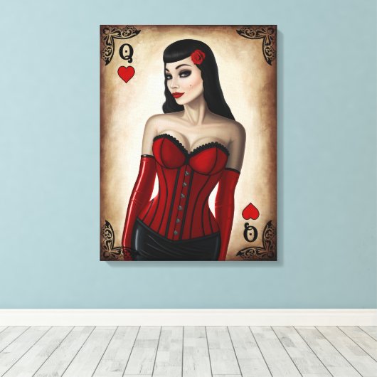 Königin des Herzens Leinwanddruck (Insitu (Holzboden))