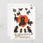 Königin des Herzens, Louis Wain Postkarte (Vorne/Hinten)