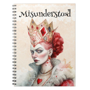 Königin des Herzens - Missverständliches Notebook Notizblock