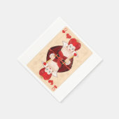 Königin des Herzens Napkins Serviette (Ecke)