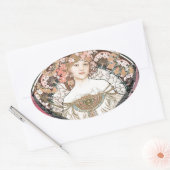 Königin des Herzens Ovaler Aufkleber (Umschlag)